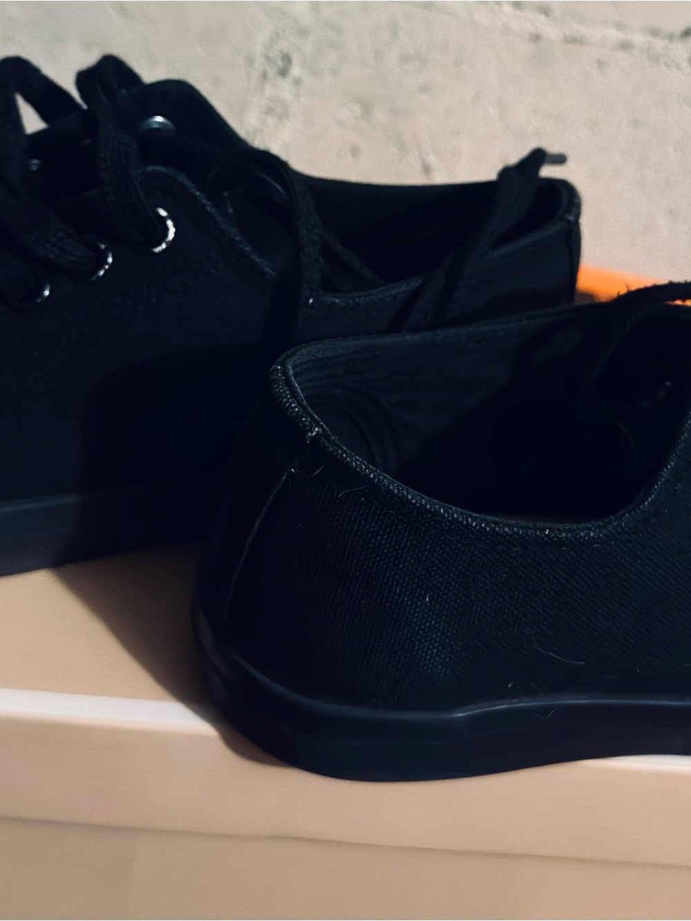 George Black Low-Top Canvas Sneakers